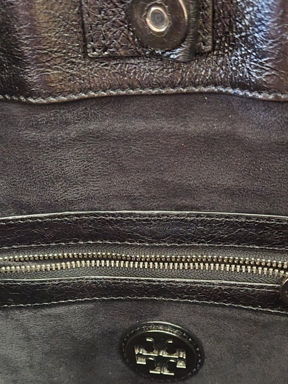 Tory Burch Black Leather Tote - Picture 9 of 9
